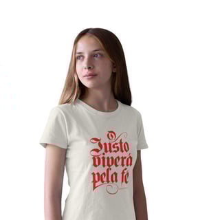 Camiseta Pima - O justo viverá pela fé