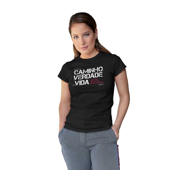 Camiseta Cristã O Caminho a Verdade e a Vida | Baby Long Prime