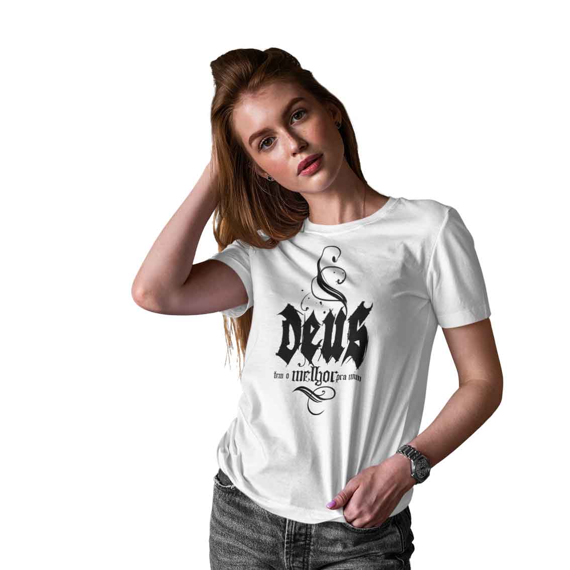 Camiseta Pima - Deus tem o melhor pra mim