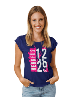 Nome do produto Camiseta Cristã Hebreus 12:29 | Baby Long Quality