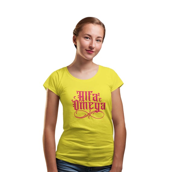 Camiseta Cristã Alfa e ômega | Baby Long Quality