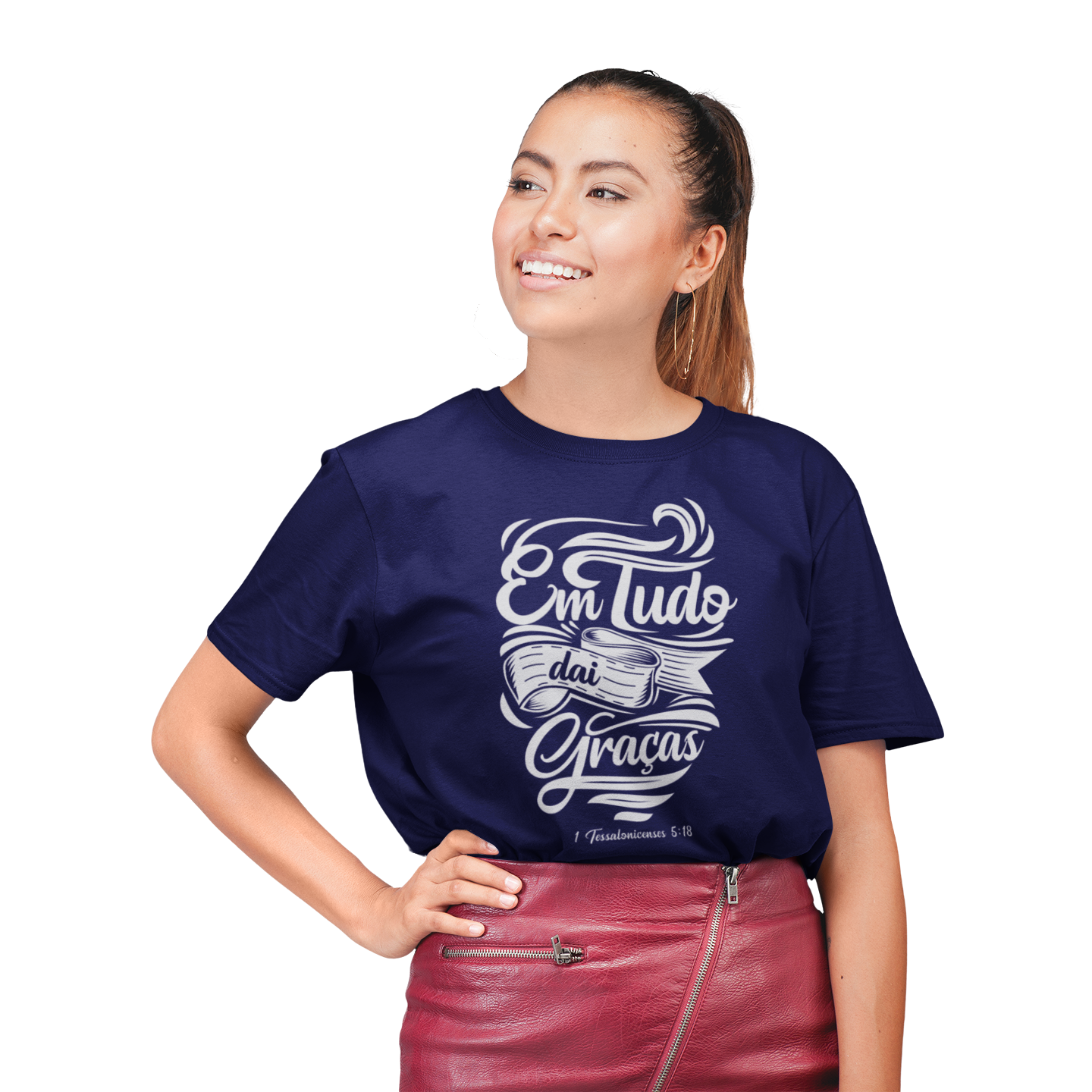 Camiseta Pima - Em tudo daí graça