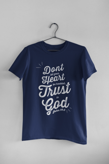 Nome do produto Camiseta - Trust in God (Preta, Cinza,Vinho e Azul Marinho)
