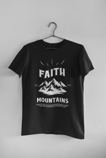 Nome do produto Camiseta - Faith Can Move Mountains (Preta)