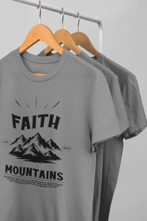 Nome do produto Camiseta - Faith Can Move Mountains