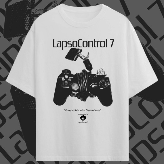 Lapso control 7 - Camiseta Oversized Branca