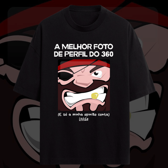 Melhor foto do 360 (piratão) - Camiseta Oversized Preta