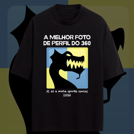 Melhor foto 360 (dragão zica) - Camiseta Oversized Preta