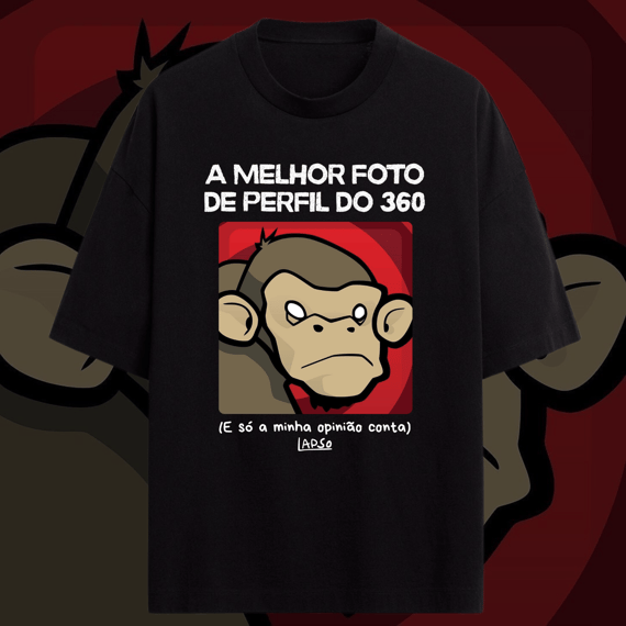 Melhor foto do 360 (macaco louco) - Camiseta Oversized Preta