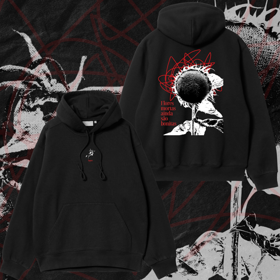 Flores Mortas Ainda São Bonitas - Moletom Preto