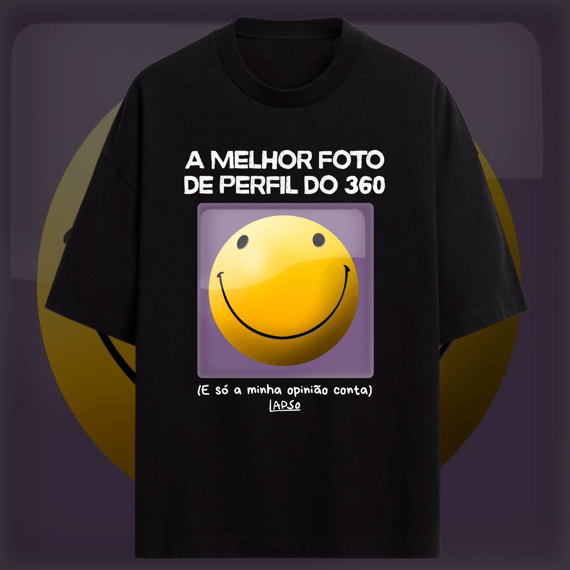 Melhor foto do 360 (:D) - Camiseta Oversized Preta