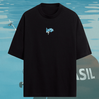 Nome do produtoCamiseta Pescando Sonhos - Oversized Preta