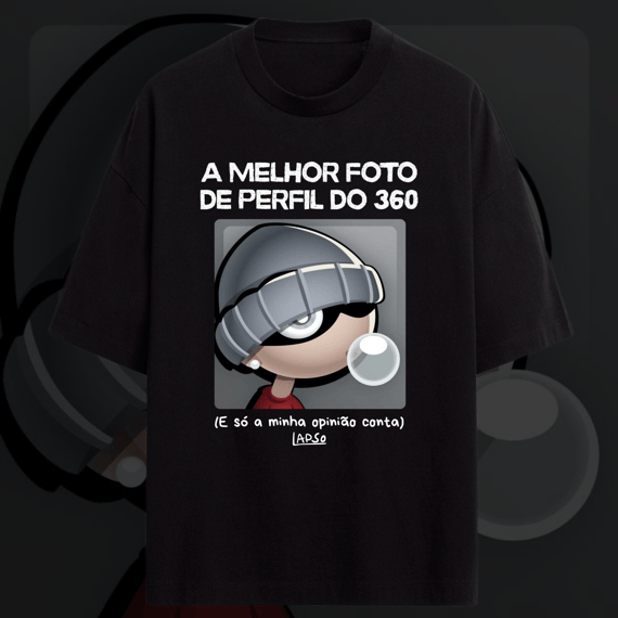 Melhor foto do 360 (swag) - Camiseta Oversized Preta