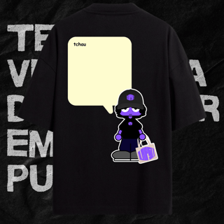 Nome do produtoTenho vergonha de falar em publico - Oversized preta