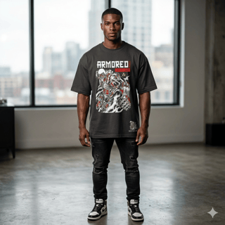 Nome do produto Camiseta Oversized Attack On Titans Mecha