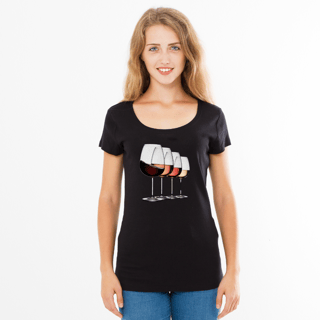 Nome do produto Camiseta Feminina para quem aprecia um bom vinho e um estilo único! 