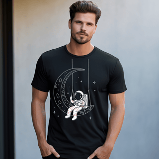 Nome do produto Camiseta Astronauta na Lua - Exploração e Estilo 