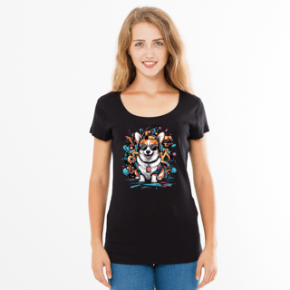 Nome do produto Camiseta Feminina Cachorro Hip Hop - Estilo e Atitude 
