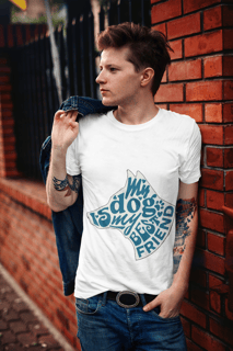 Nome do produto My dog is my best friend | T-Shirt Quality