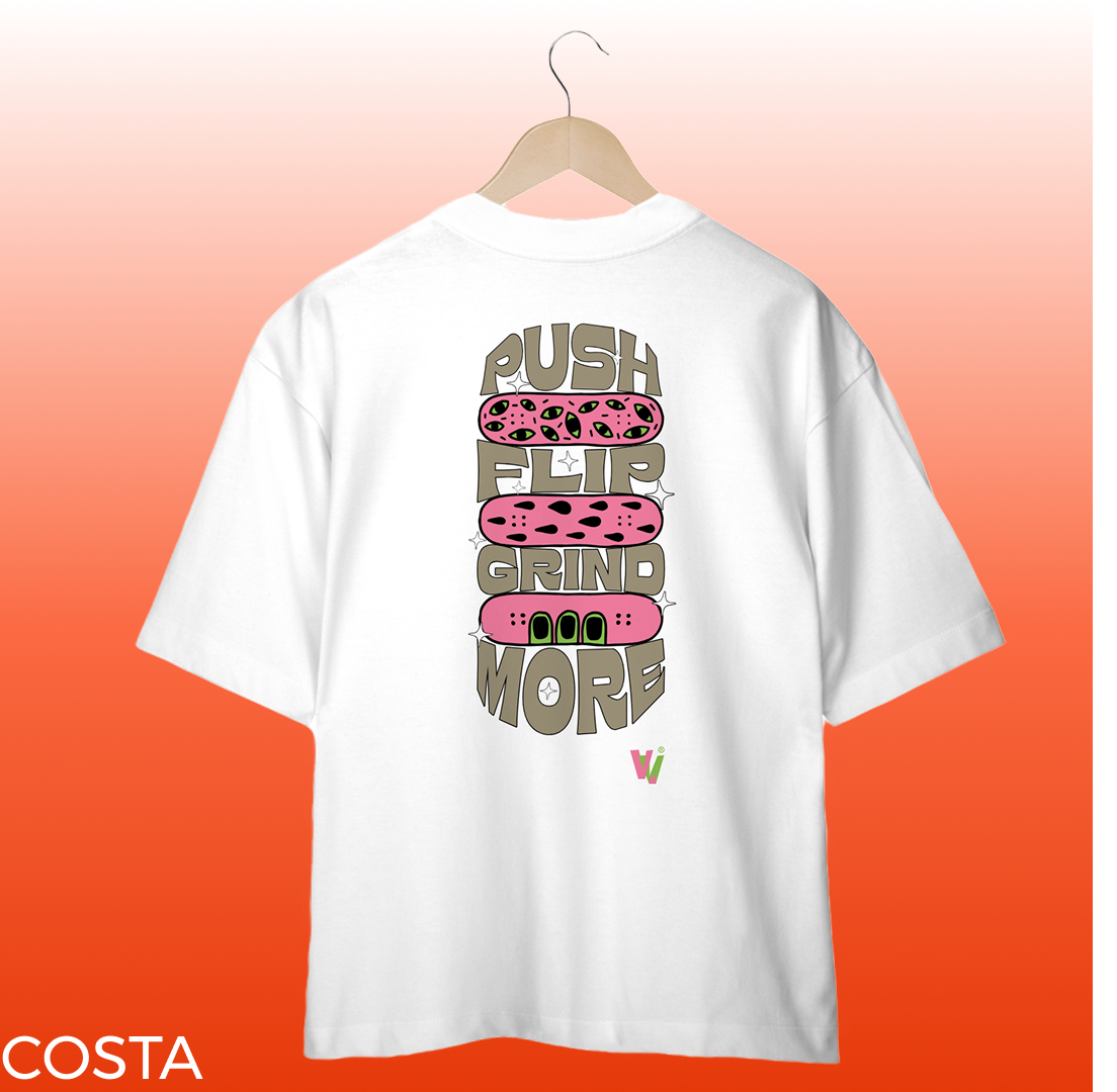 Nome do produto: camisa oversized push flip grind