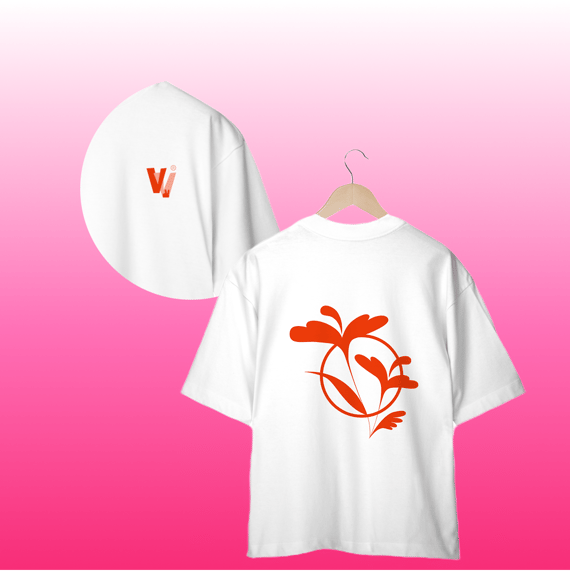 camisa oversized gota da flor