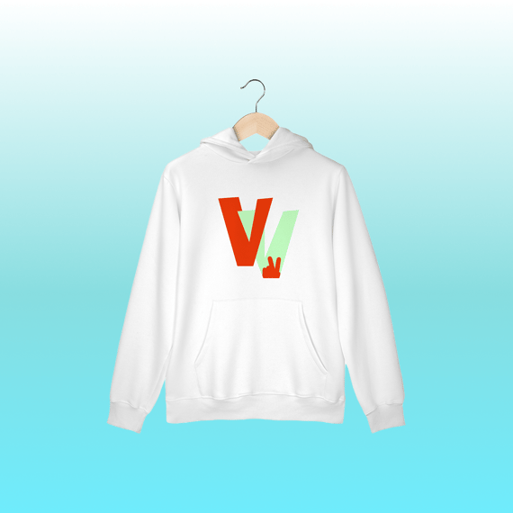 moletom vibe laranja e verde