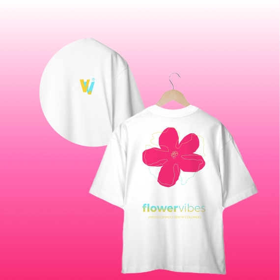 camisa oversized flower vibes