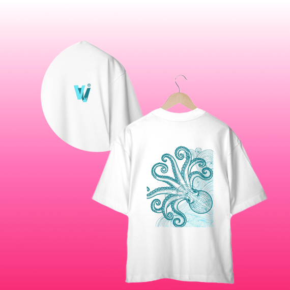 camisa oversized octopus