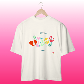 Nome do produto camisa oversized have a vibes day