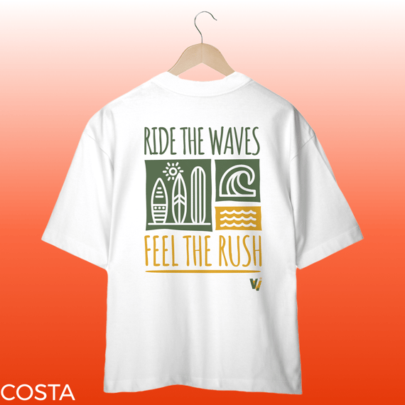 camisa oversized ride the waves
