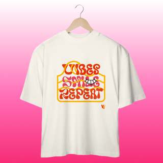 Nome do produto camia oversized vibes, smile, repeat