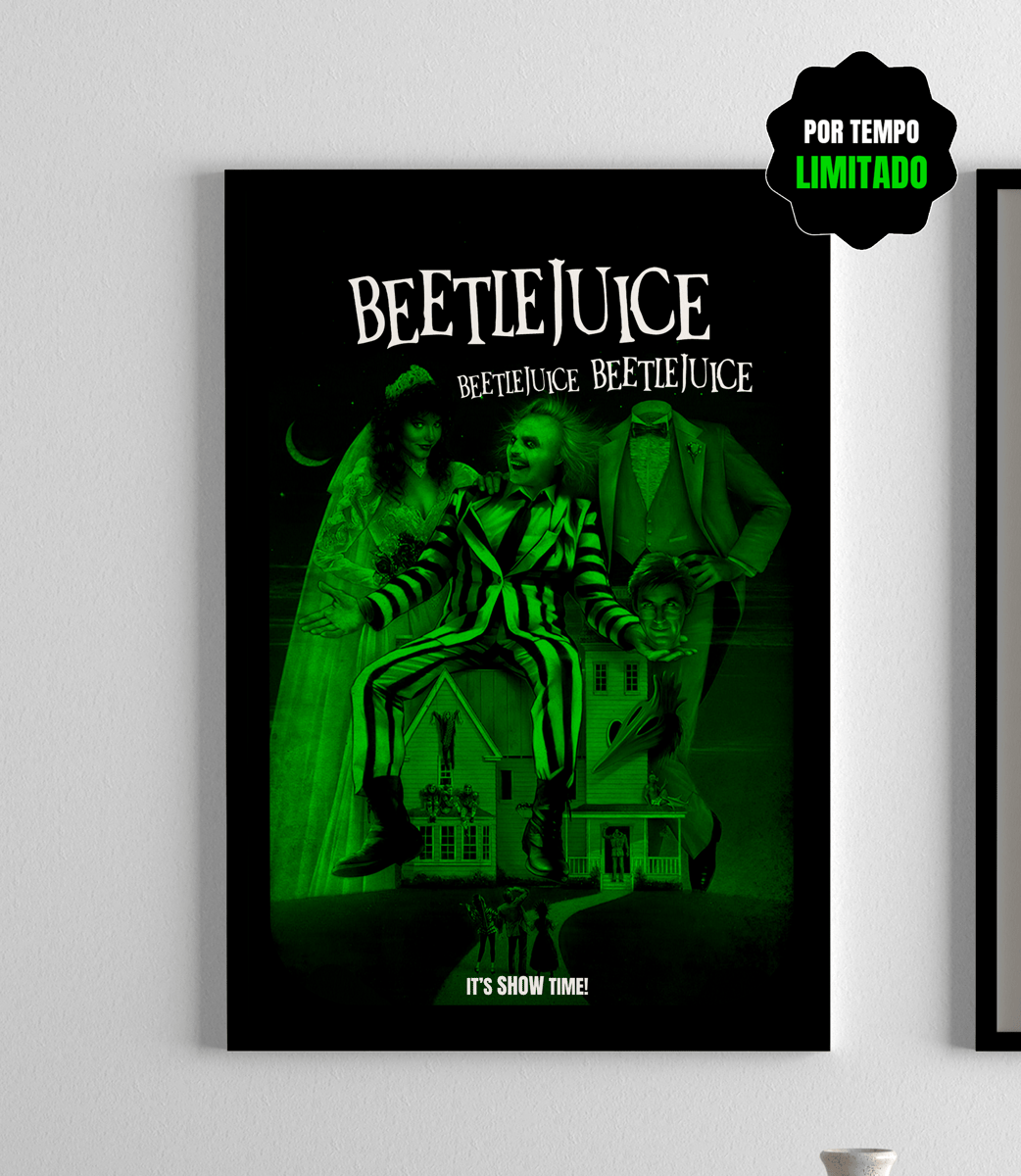 Poster Retrato VI NA TELINHA - BEETLEJUICE Nome do produto: Poster Retrato VI NA TELINHA - BEETLEJUICE