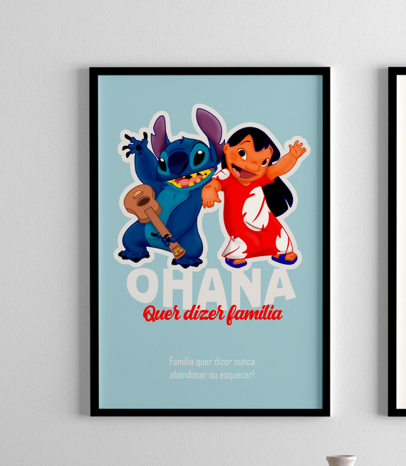 Poster Retrato PAI NERD - LILLO & STITCH
