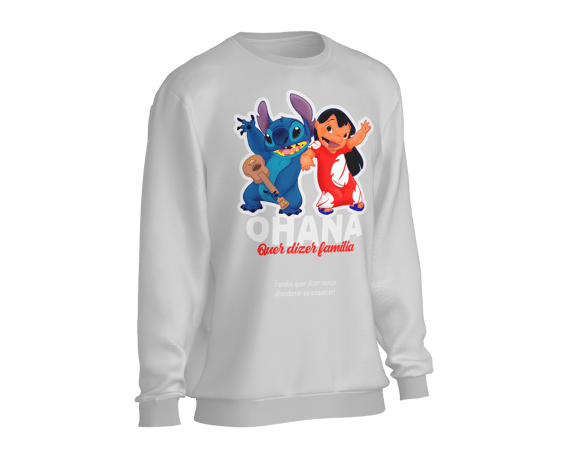 Moletom Prime Fechado PAI NERD - LILLO & STITCH