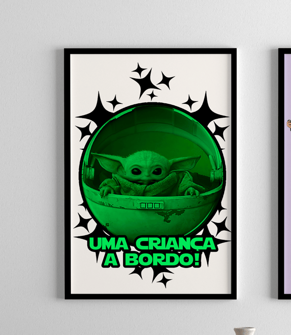 Poster Retrato PAI NERD - BABY YODA