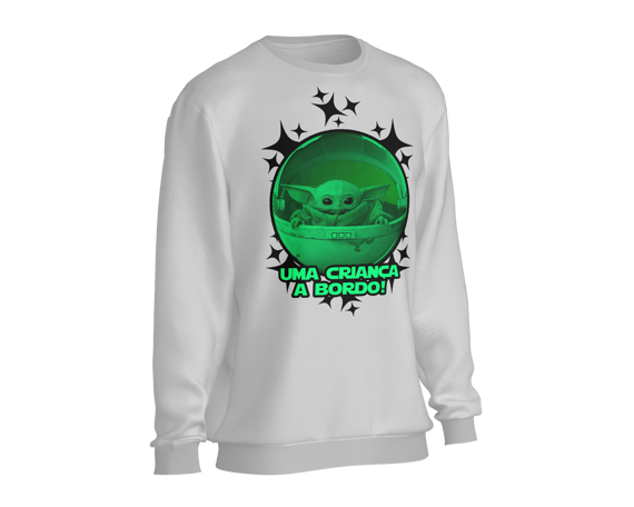 Moletom Prime Fechado PAI NERD - BABY YODA