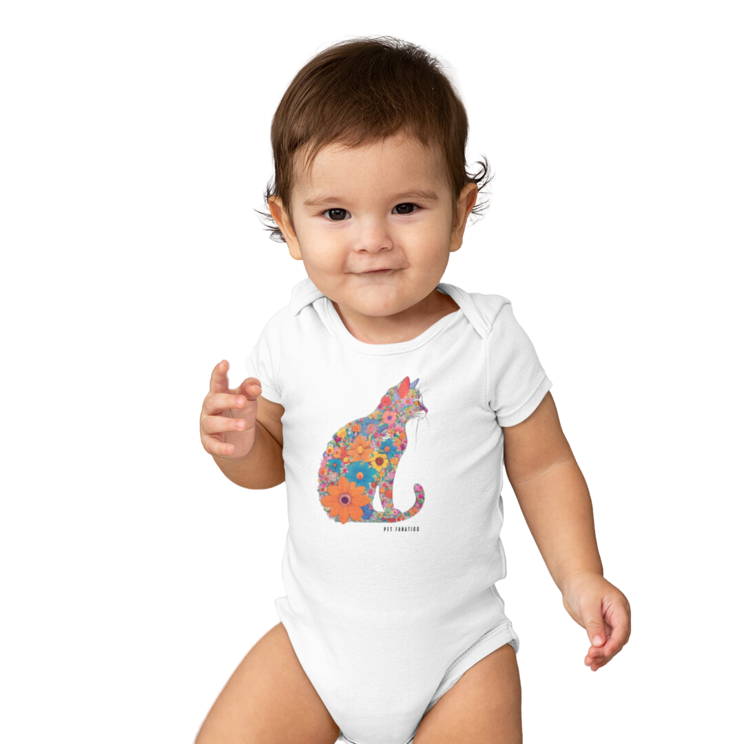 Nome do produto: Body Bebê Cat Flowered