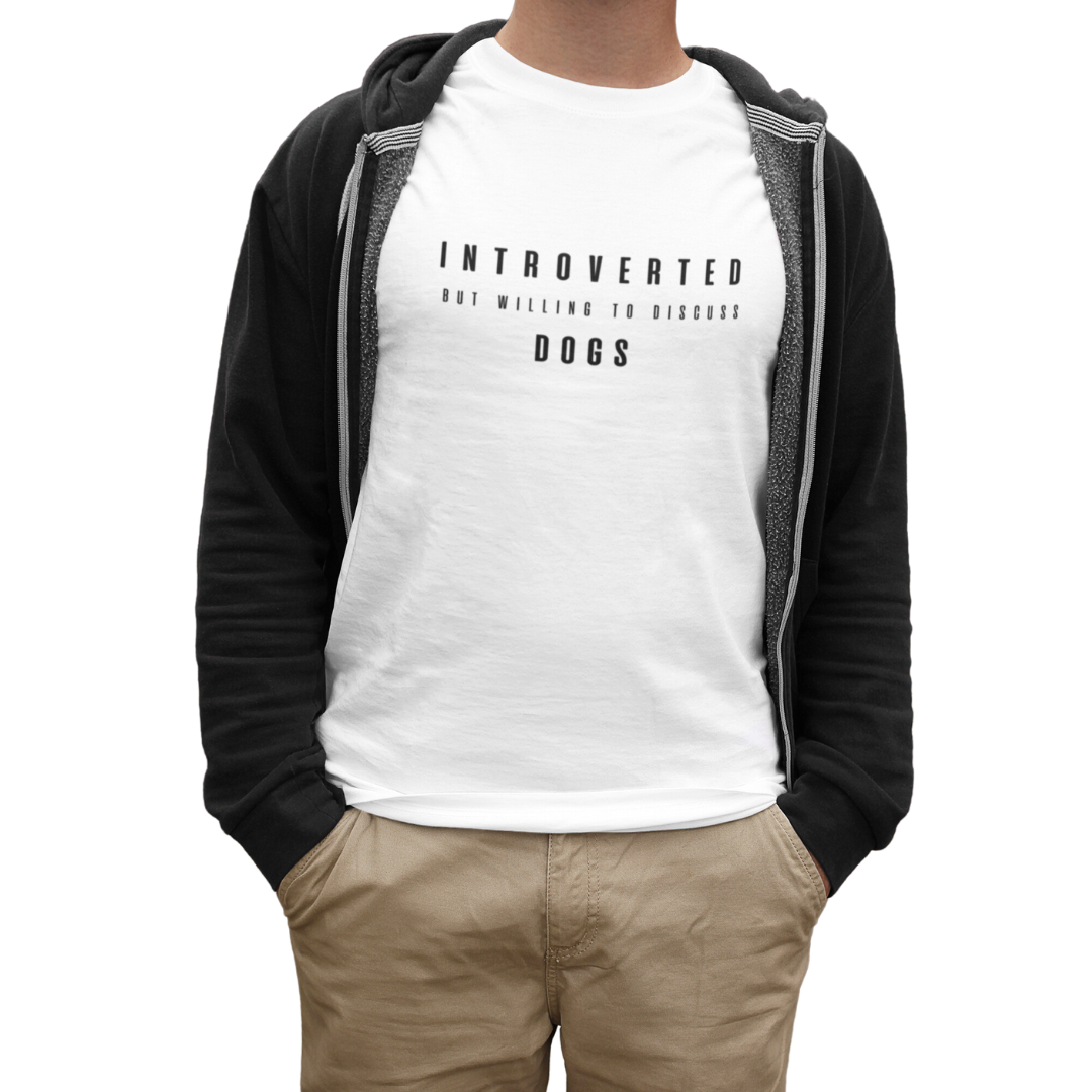 Camiseta Basic [Introverted But Willing to Discuss Dogs]