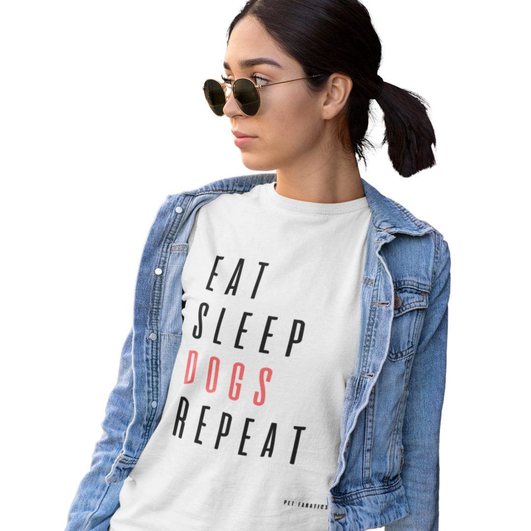 Camiseta Pima [Eat Sleep Dogs Repeat]