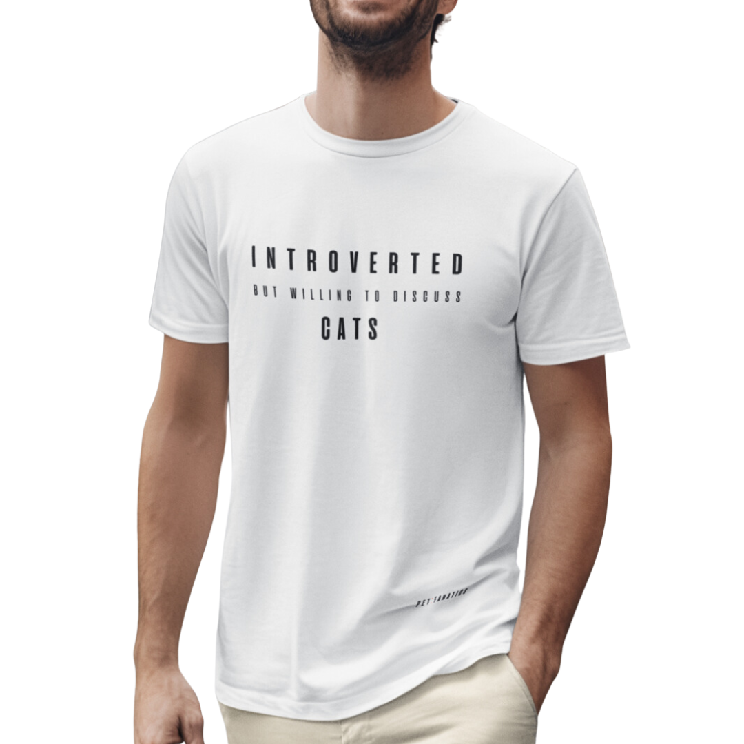 Camiseta Basic [Introverted But Willing to Discuss Cats]