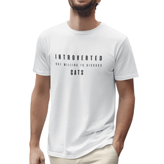 Camiseta Basic [Introverted But Willing to Discuss Cats]