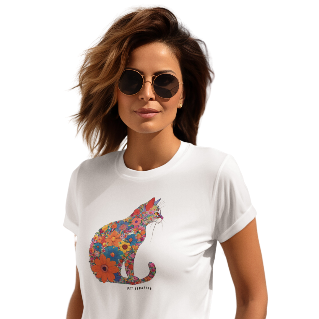 Camiseta Basic Flowered Cat