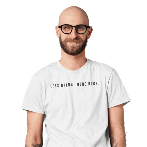 Camiseta Basic [Less Drama. More Dogs]