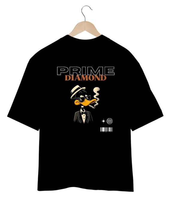 Camiseta Oversized Patolino Night Club Cor Preta