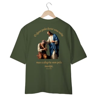 Camiseta Oversized Alegria pela Manhã Geometrica