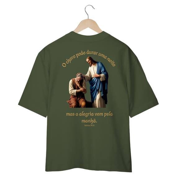 Camiseta Oversized Alegria pela Manhã Geometrica