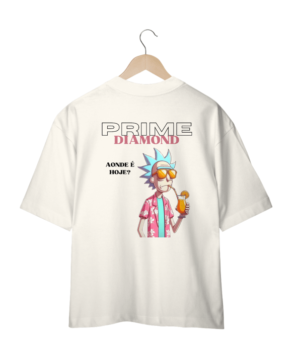 Camiseta Oversized Night Club Cor Off-White