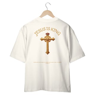 Nome do produto Camiseta Oversized Jesus Is King Geometrica