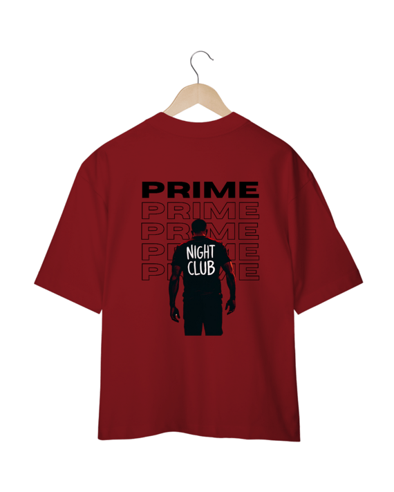 Camiseta Oversized Night Club Cor Vinho