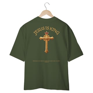 Nome do produto Camiseta Oversized Jesus Is King Geometrica